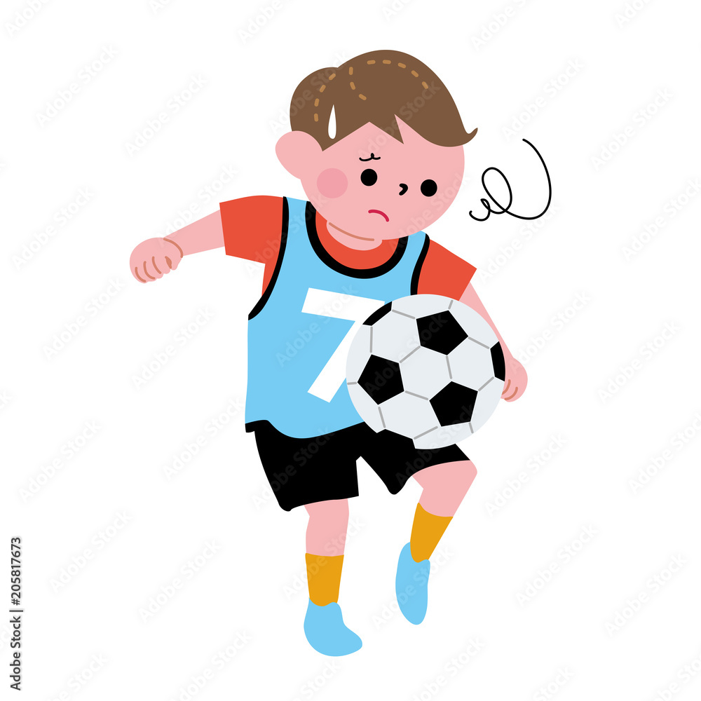 こども サッカー 困る イラスト Stock Vector Adobe Stock