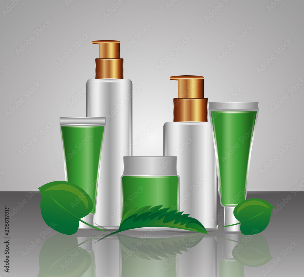 organic cosmetic packaging collection natural vector illustration organic cosmetic packaging collection natural vector illustration