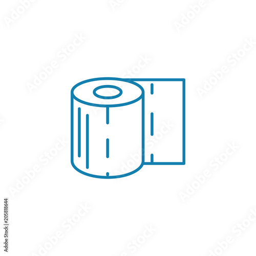 Toilet paper line icon, vector illustration. Toilet paper linear concept sign.