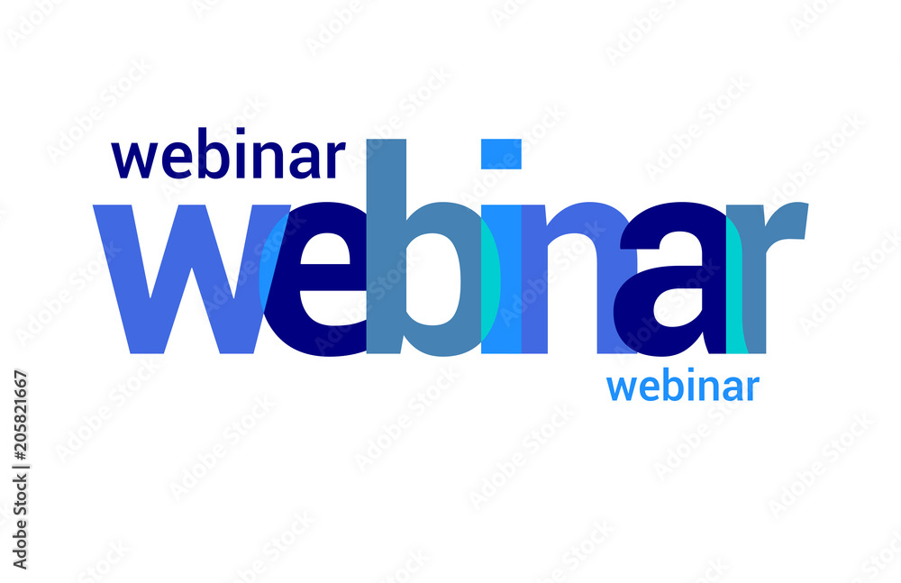 Webinar Blue Overlapping Vector Letter design Webinar Blue Overlapping Vector Letter design