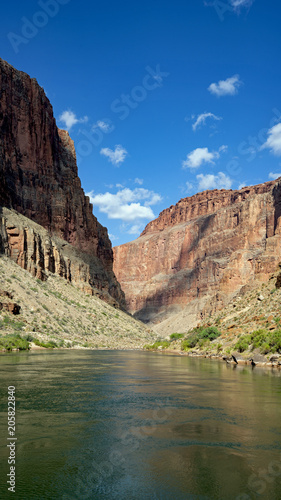 Colorado River runs through Grand Canyon providing exciting whitewater rafting and incredible views along the way. Numerous side canyons can be hiked, often to beautiful waterfalls.