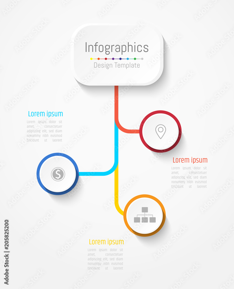Infographic design elements for your business data with 3 options, parts, steps, timelines or processes. Vector Illustration. Infographic design elements for your business data with 3 options, parts, steps, timelines or processes. Vector Illustration.