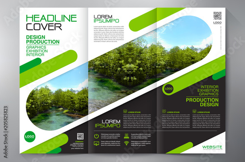 Brochure 3 fold flyer design a4 template.