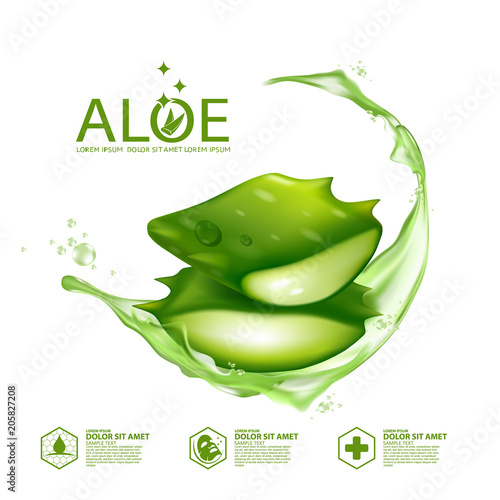 Aloe Vera collagen Serum Skin Care Cosmetic.