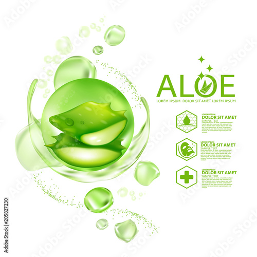 Aloe Vera collagen Serum Skin Care Cosmetic.