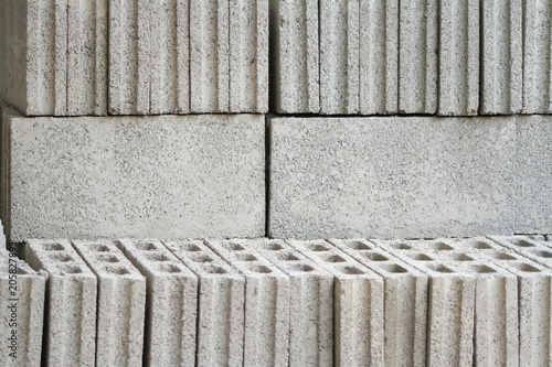 Fototapeta Naklejka Na Ścianę i Meble -  Cement blocks background,Concrete blocks in construction site