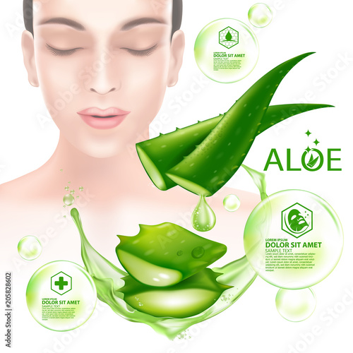 Aloe Vera collagen Serum Skin Care Cosmetic.