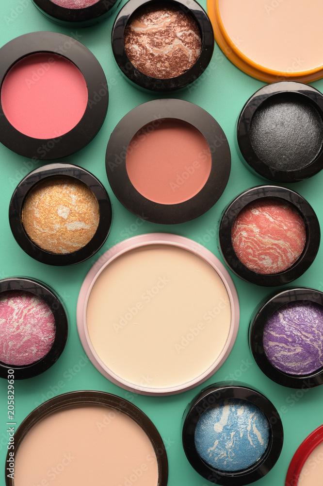 collection of make up and cosmetic beauty products arranged collection of make up and cosmetic beauty products arranged