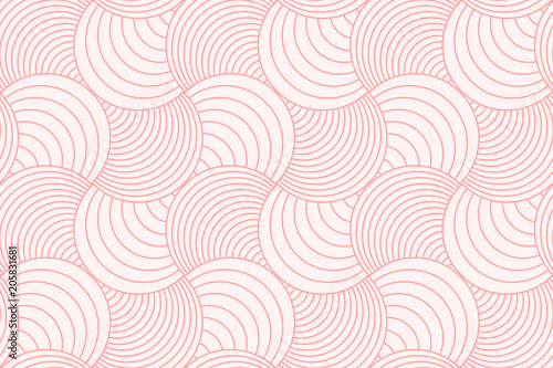 Backgrounds pattern seamless geometric sweet pink circle abstract and line vector design. Pastel color background.