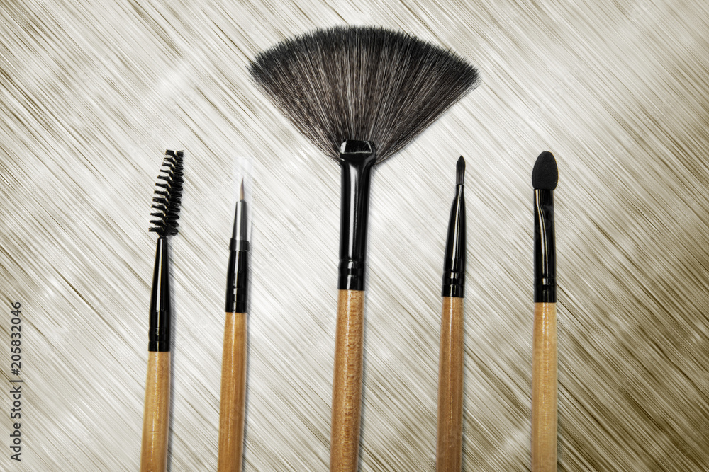 Fototapeta premium Cosmetic brushes for makeup