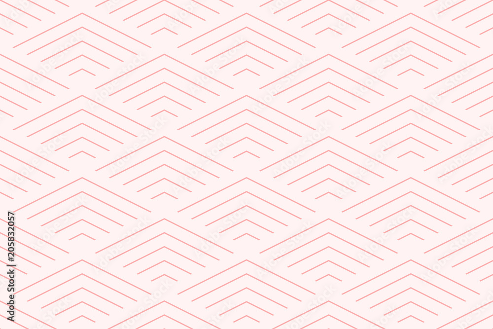 Backgrounds pattern seamless geometric sweet pink chevron abstract and line vector design. Pastel color background.