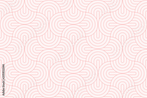 Backgrounds pattern seamless geometric sweet pink circle abstract and line vector design. Pastel color background. photo