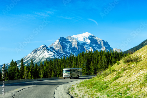 Luxury Motor Home on Road Trip Tour, Banff National Park, Canada