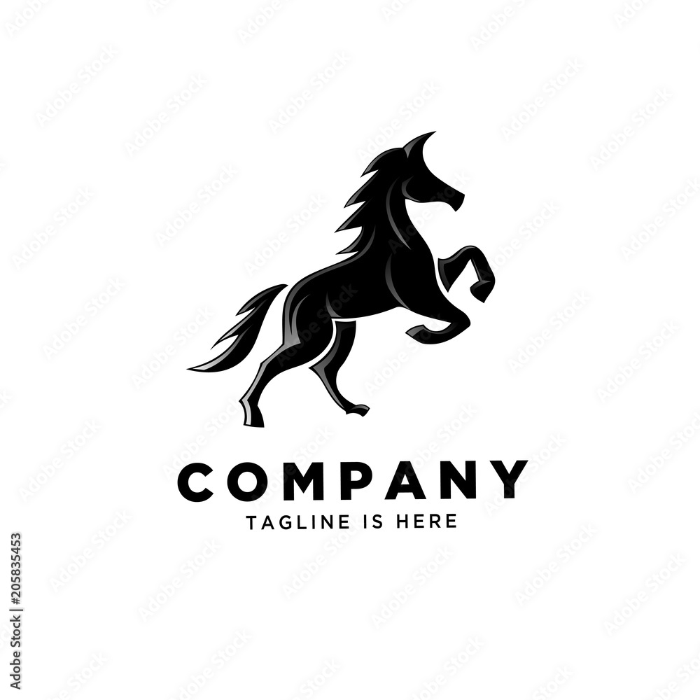 Naklejka Stojak koń logo sztuki