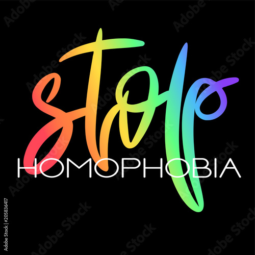 Conceptual poster with rainbow lettering