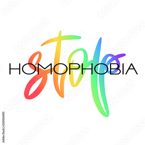 Conceptual poster with rainbow lettering