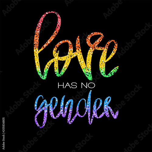 Conceptual poster with rainbow lettering
