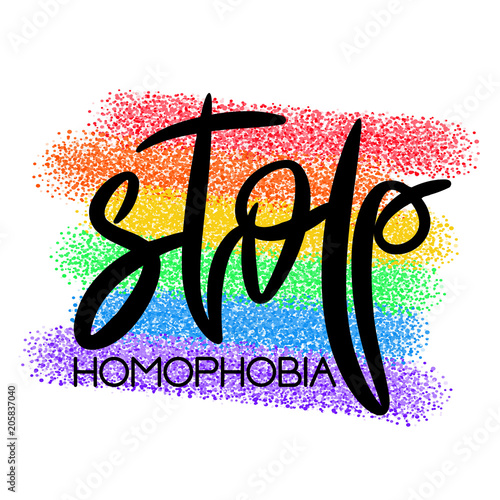 Conceptual poster with rainbow lettering