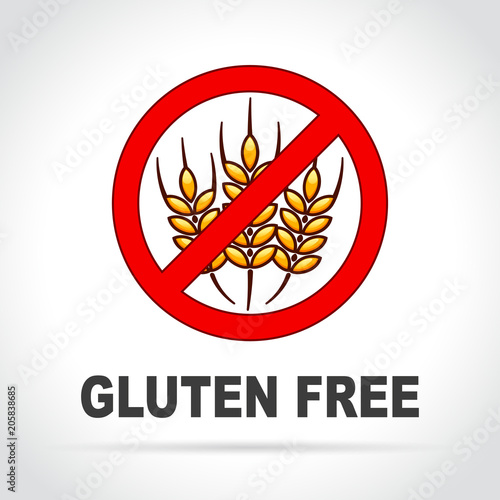 gluten free icon on white background