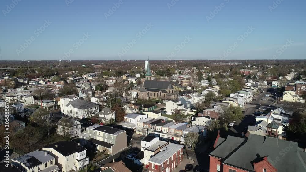 Aerial View of Delaware Riverfront Port City Gloucester New Jersey Aerial View of Delaware Riverfront Port City Gloucester New Jersey