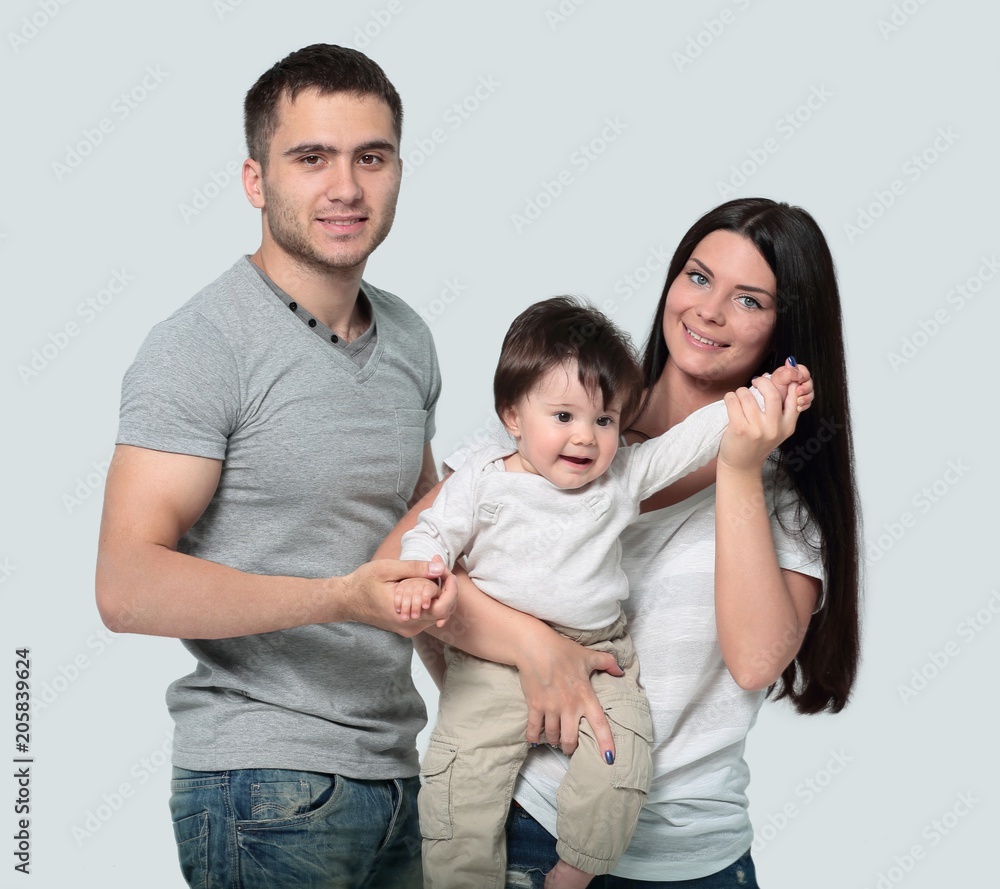 happy smiling family isolated on white background happy smiling family isolated on white background