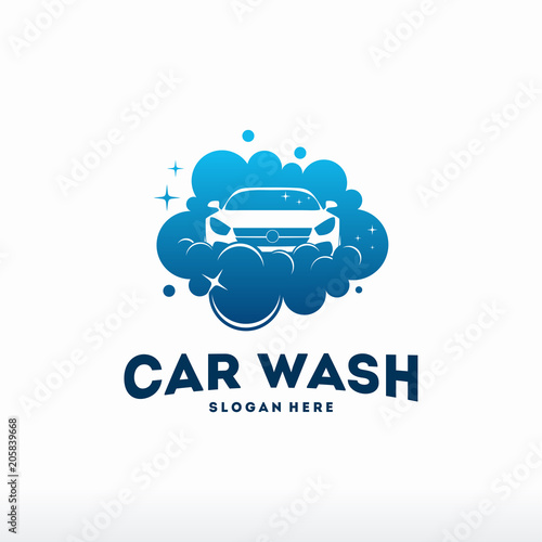 Car Wash logo designs concept vector, Automotive Cleaning logo template