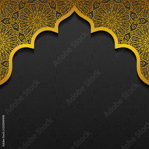 Floral background with traditional ornament photo