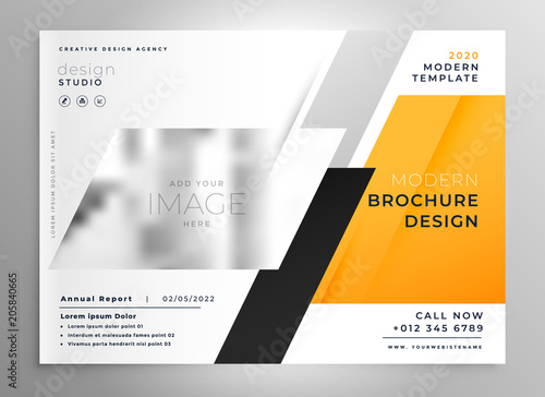 creative yellow business brochure flyer presentation template