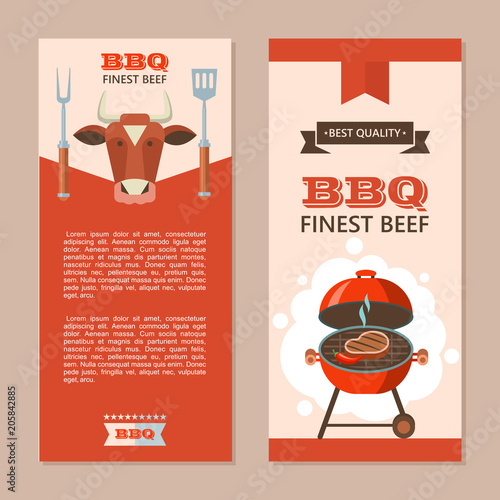 BBQ. Vector illustration.