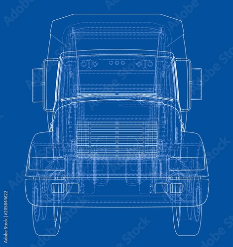 Garbage truck concept. Vector