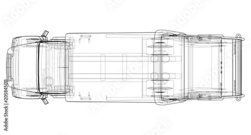Garbage truck concept. Vector