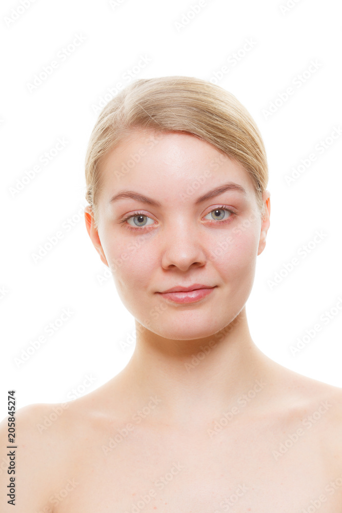 Natural beautiful woman face without make up Natural beautiful woman face without make up