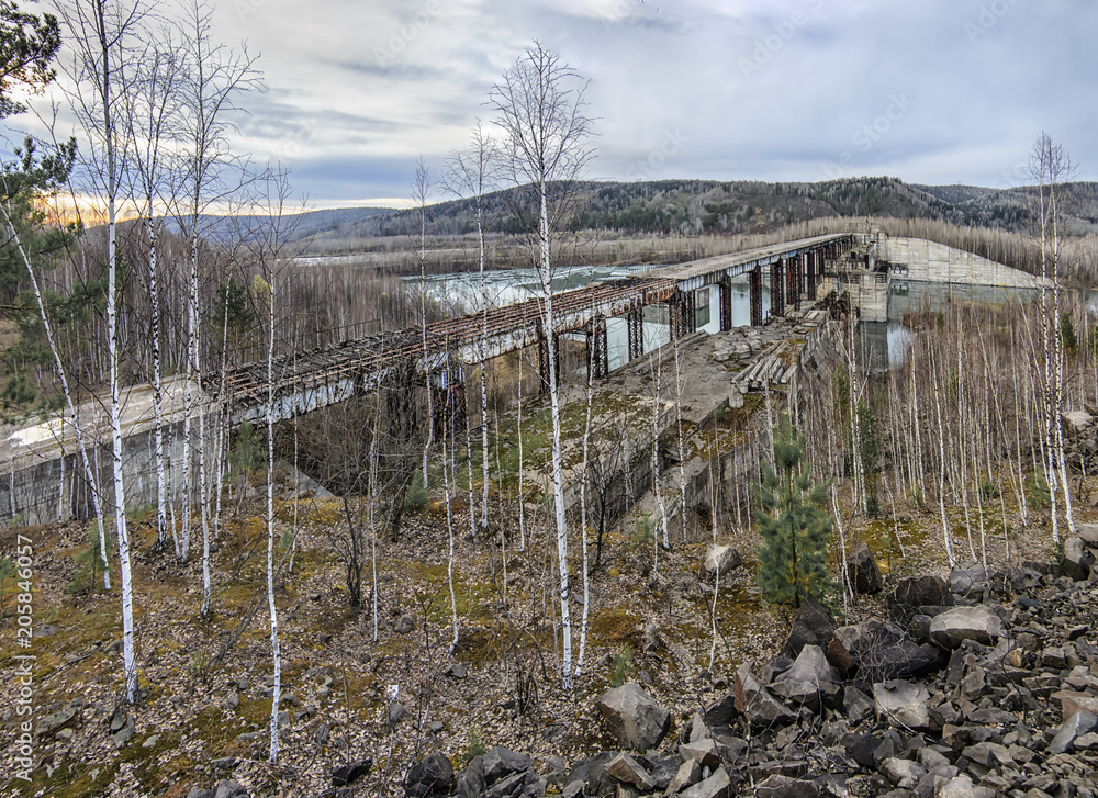 Abandoned industrial building