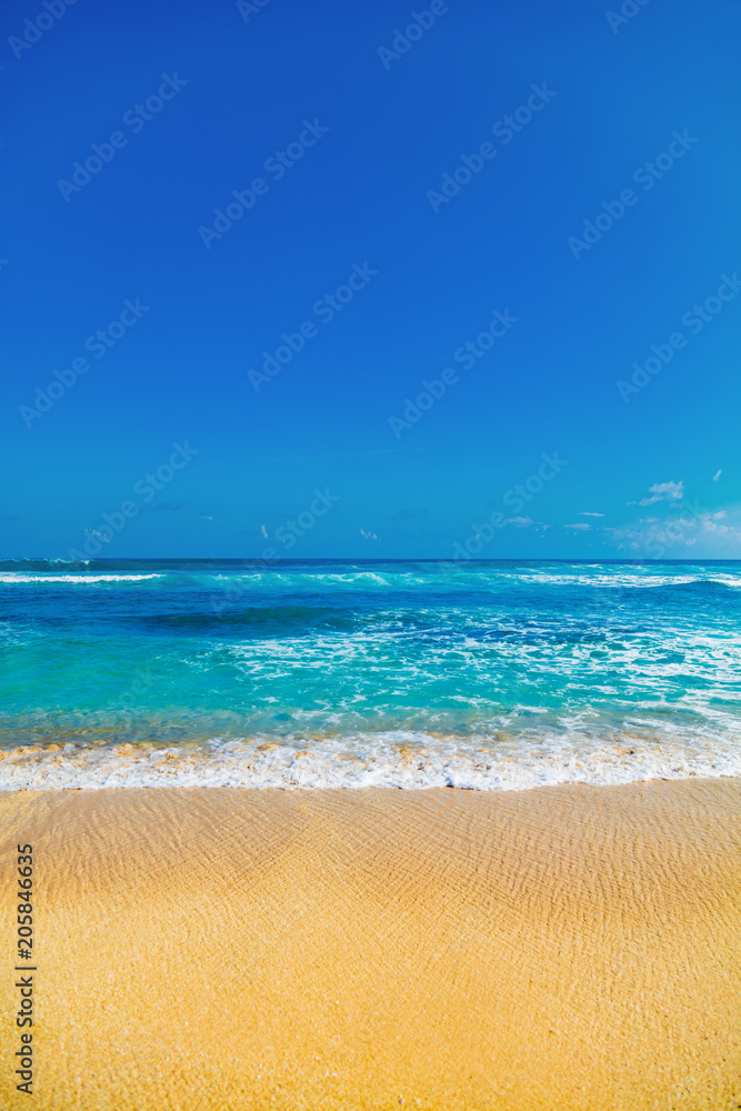 Exotic blue tropical ocean / sea tropical scenery.