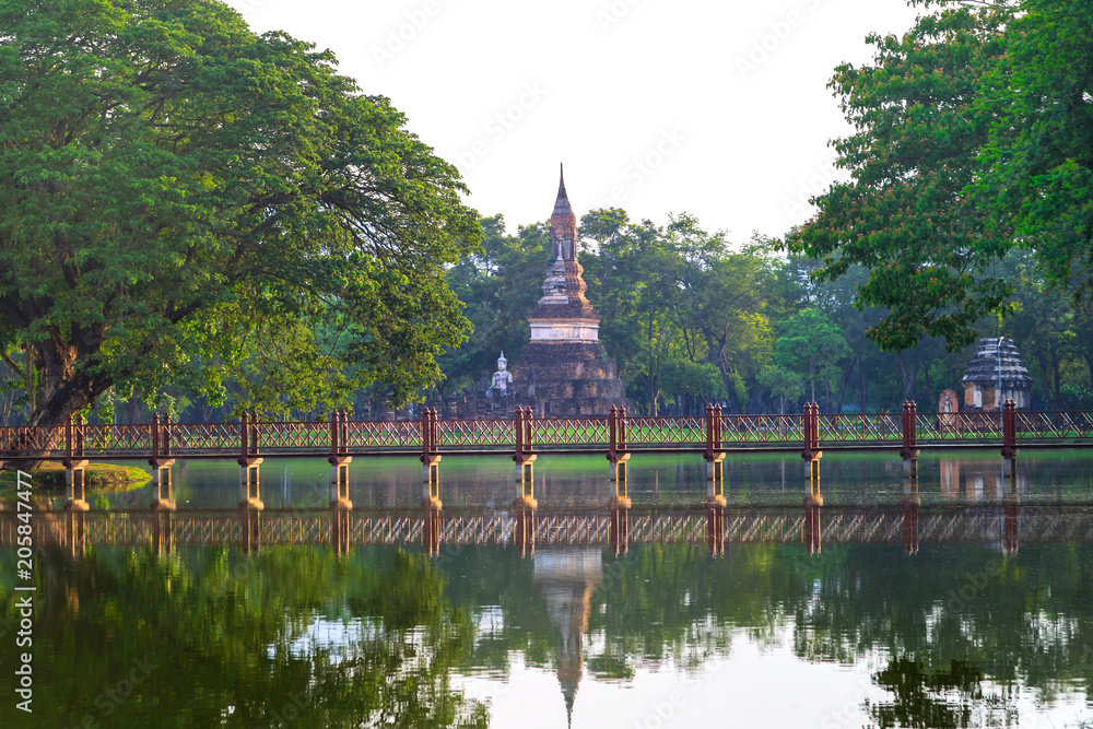 Sukhothai historical park in Thailand