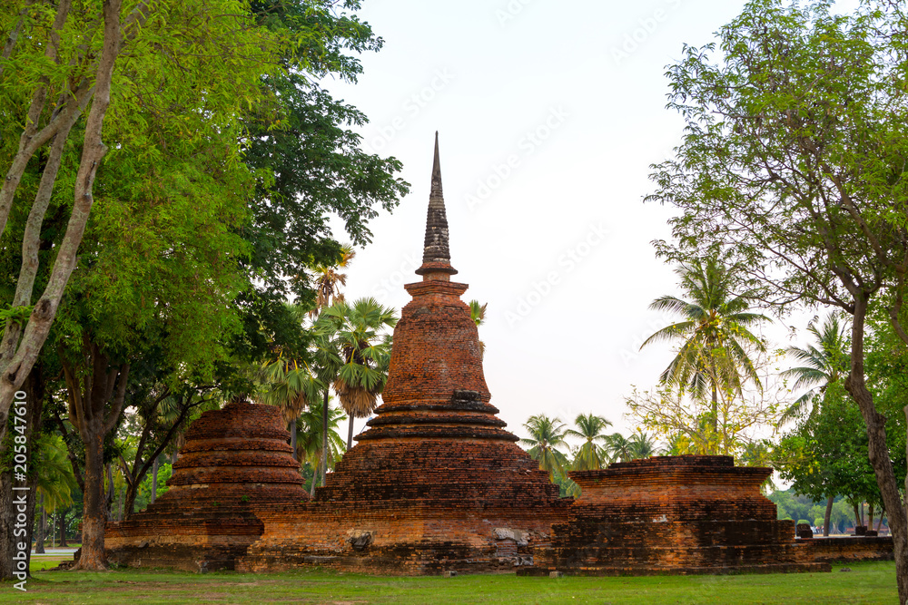 Sukhothai historical park in Thailand