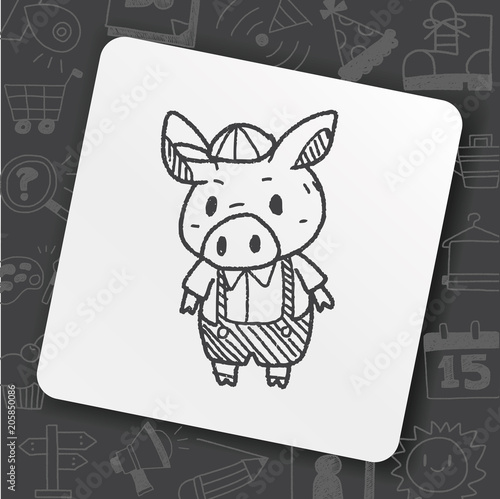 three little pigs doodle