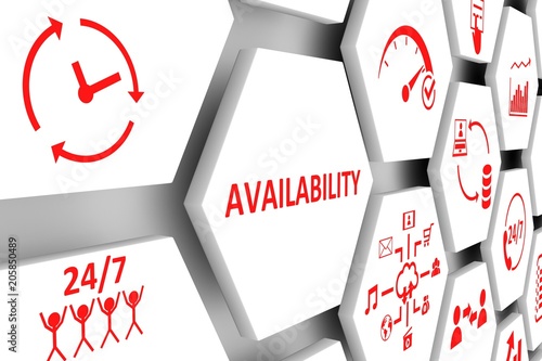 Obraz na plátne Availability concept cell background 3d illustration