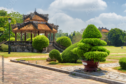 Beautiful view of traditional Vietnamese pavilion in Hue