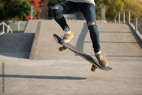 skateboarder skateboarding on skatepark