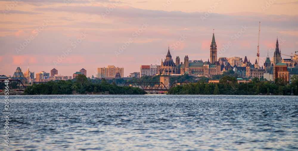 Ottawa, Canada in sunset