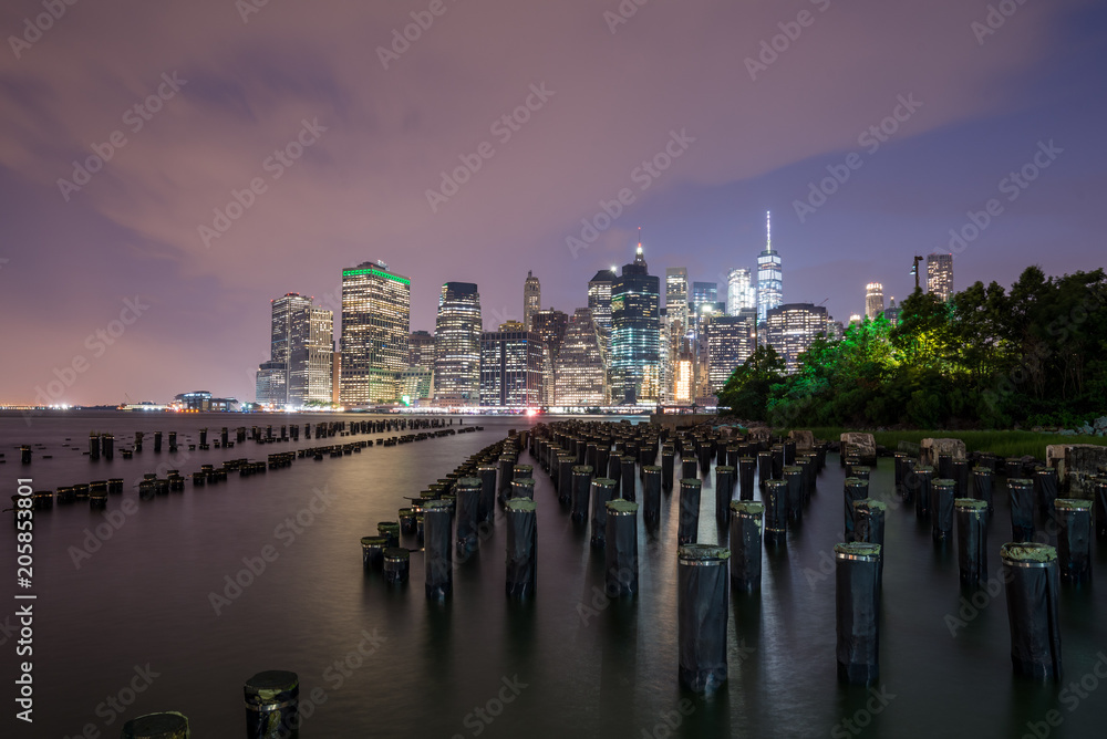 Obraz premium Widok na Manhattan w Nowym Jorku