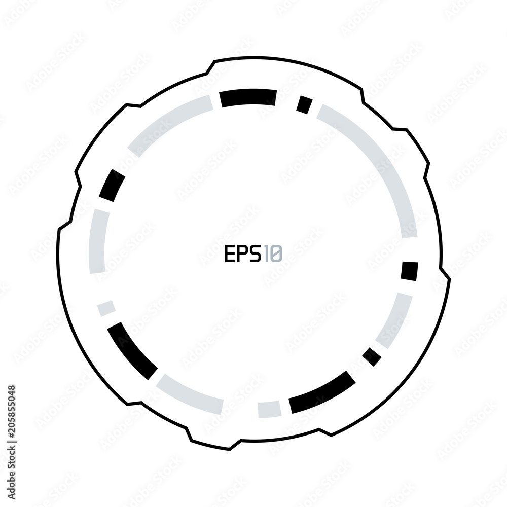 Futuristic HUD circle background. Virtual reality technology design. Sci-Fi template for games, banners, interface, infographics, artificial intelligence graphical user interface and other Futuristic HUD circle background. Virtual reality technology design. Sci-Fi template for games, banners, interface, infographics, artificial intelligence graphical user interface and other