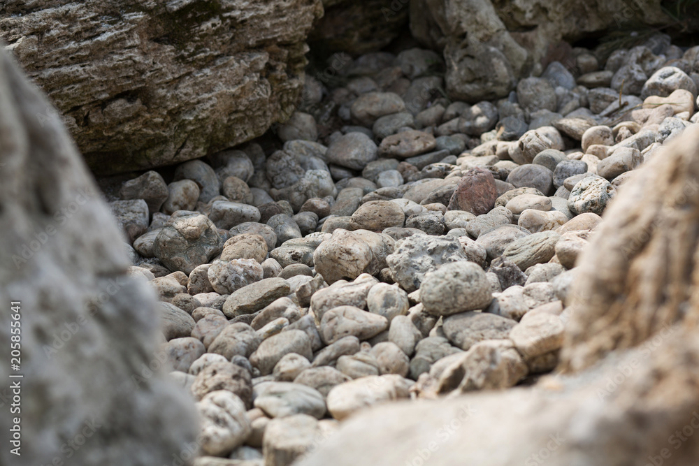 Closeup shot of granite stones