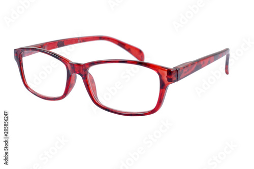 a pair of reading glasses isolated on white background with clipping path.