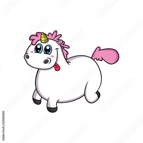 funny unicorn with blue eyes