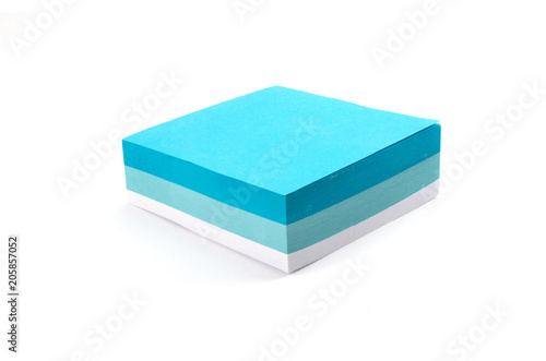 Isolated Block of Post it Notes