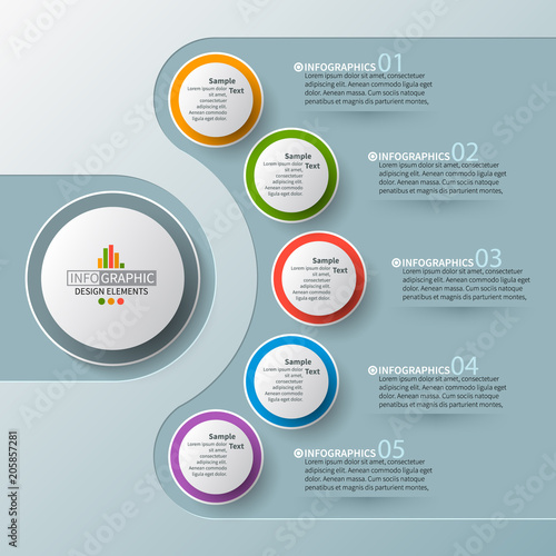 Abstract 3D Paper Infographics