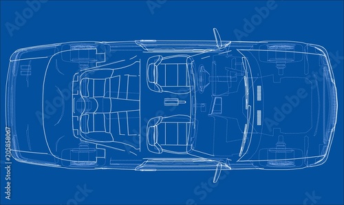 Car cabriolet concept. Vector