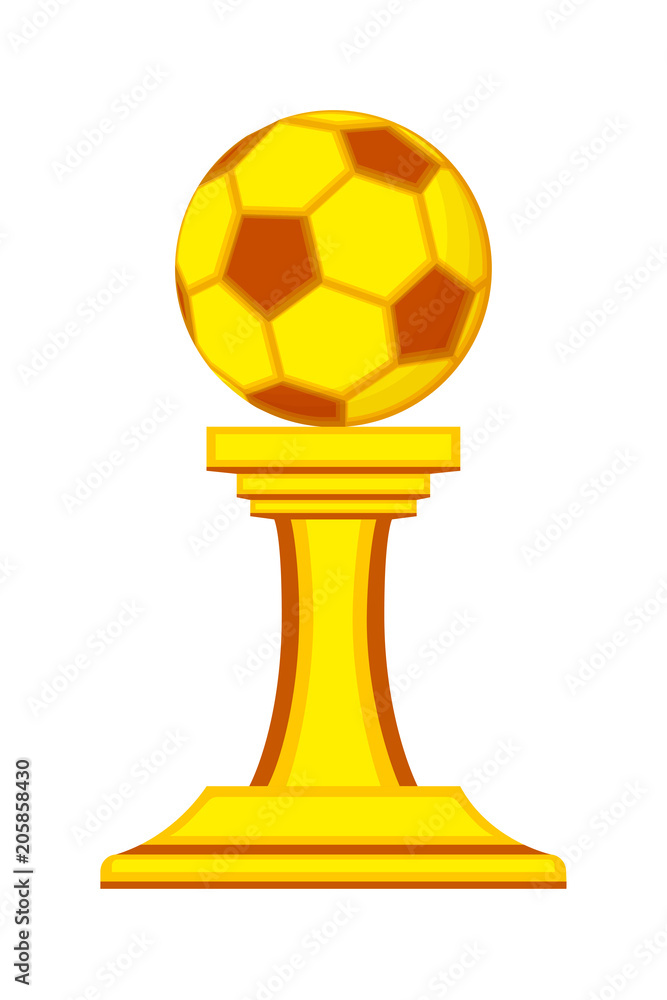 Colorful cartoon soccer ball winner award. Colorful cartoon soccer ball winner award.